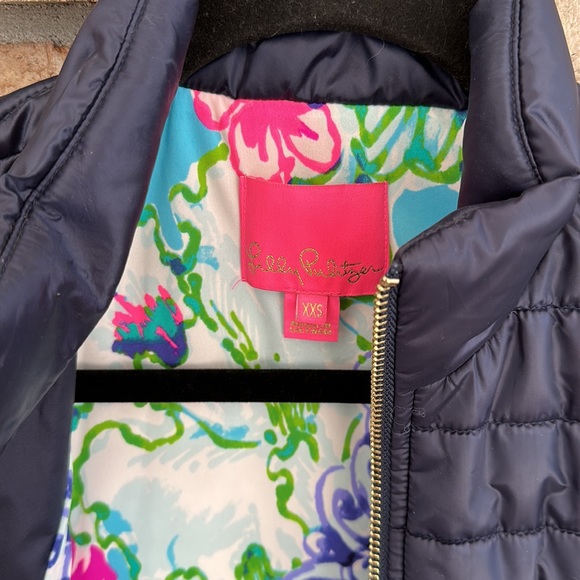 Navy Lilly Pulitzer Elyn Puffer Vest XXS - Picture 6 of 9